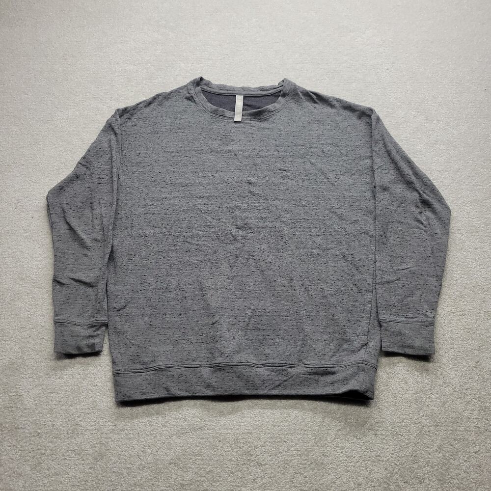 Athleta Womens Small Gray Heathered Crewneck Sweatshirt Long Sleeve Pullover